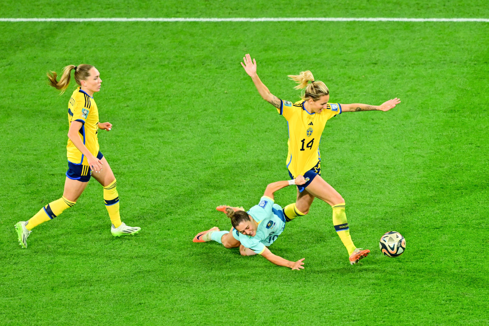 瑞典队在足球赛场上大放异彩